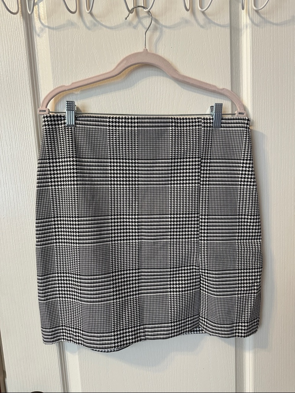 Rachel Zoe Black & White Glen Plaid Mini Skirt